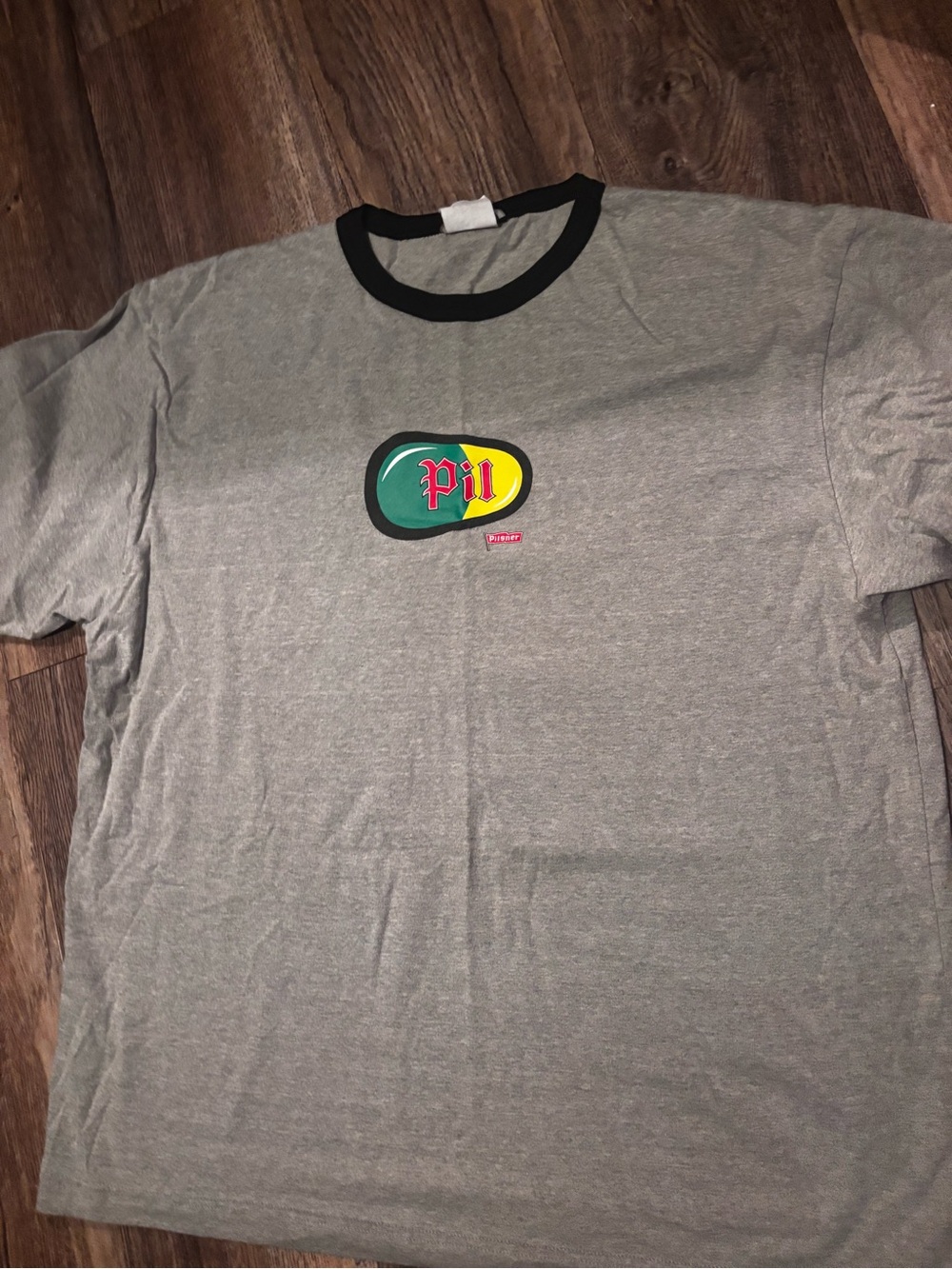 Pilsner Gray Ringer Tee